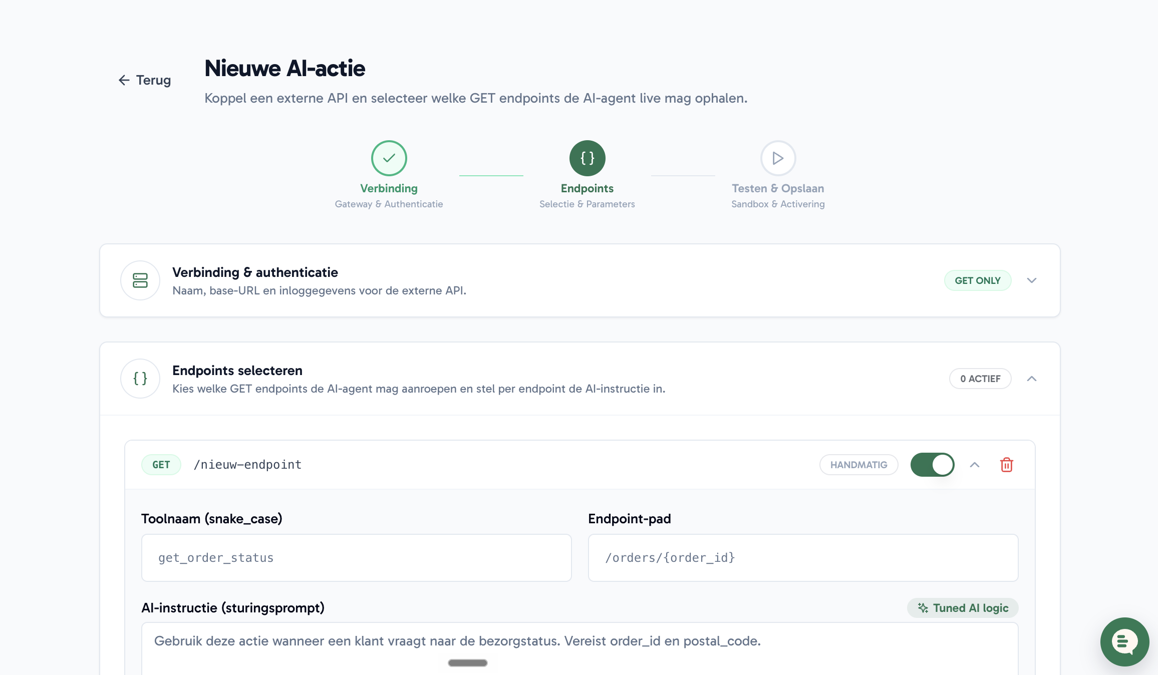Avanza AI-acties: chatagent haalt live data op uit externe systemen