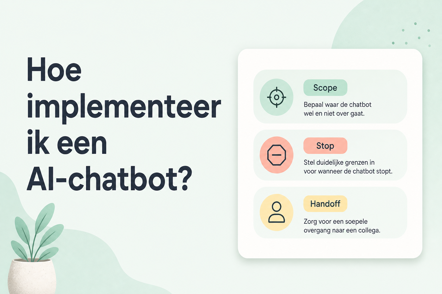 Redactionele kaart: betrouwbare AI-chatbot implementeren